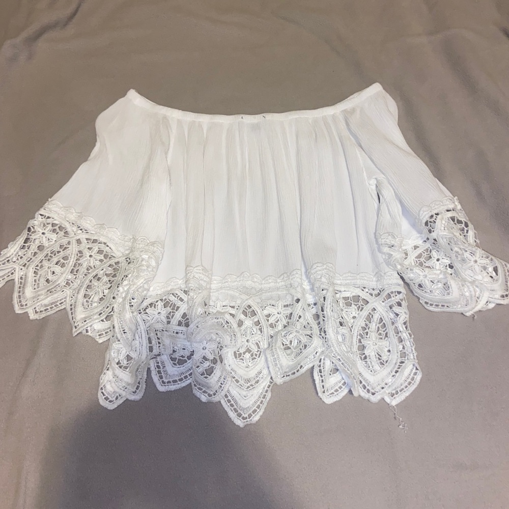 Off the shoulder crop top